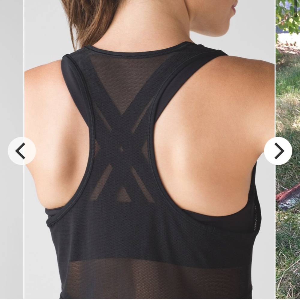 Lulu lemon Lululemon Fast As Light 2-In-1 Tank Black size 6 - Picture 2 of 12